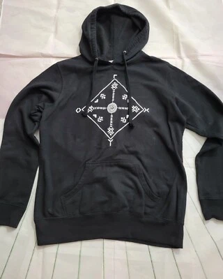 Moletom com capuz preto feminino ROXY M Juniors logotipo frontal gráfico  - Imagem 1 de 4