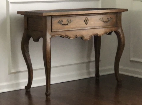 Vintage Baker Furniture No. 4078 Ash French Provincial Louis XV Console Table Cover