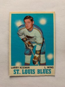 1970-71 O-Pee-Chee #104 Larry Keenan - BLUES, Rare & Vintage ! (Inv.2)
