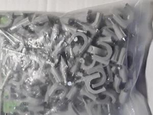 Cable Clips Round Grey x 100pcs (14mm) Wide NC-6N - Picture 1 of 4