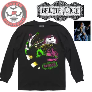 Beetlejuice Sandworm Collage con logo manica lunga - Foto 1 di 1