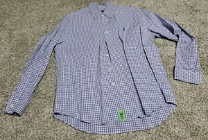 Ralph Lauren 100 % Baumwolle Stretch kariertes Hemd Herren Gr. L lila Polo Large - Bild 1 von 10