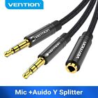 Headphone Y Splitter 3.5mm Audio Stereo Extension Cable Male to Female Adapter
