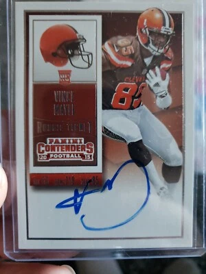 🔥🔥2015 Panini contenders Vince mayle rookie Auto SP Cleveland Browns autograph - Image 1 of 2