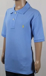 Polo Ralph Lauren para niños camisa de malla azul pony amarillo nuevo con etiquetas - Imagen 1 de 1