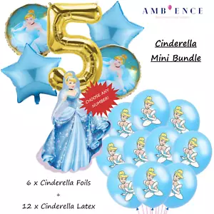 Globos Cenicienta Princesa Fiesta de Cumpleaños Disney Decoración Niñas Corona Helio - Imagen 1 de 49