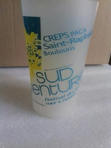 VERRE GOBELET REUTILISABLE PLASTIQUE SUD AVENTURE CREPS PACA SAINT RAPH 33cl #45 - Imagen 1 de 4