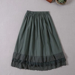 Damen Spitzenrand Rock Unterrock Gummibund Swing A-Linie Unterrock Mori Freizeit - Bild 1 von 18