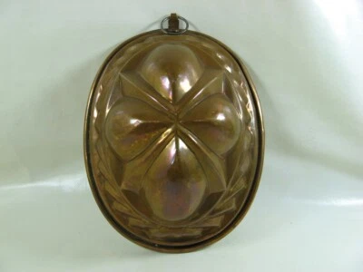 Kupfer alte Backform Puddingform  oval Ø ca 15 x 18,5 cm H 7,5 cm (106) - Bild 1 von 3