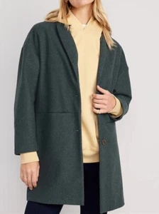 Old Navy Damen Long Line Strickjacke Green PeaCoat Small Outdoor Blazer Karriere - Bild 1 von 16