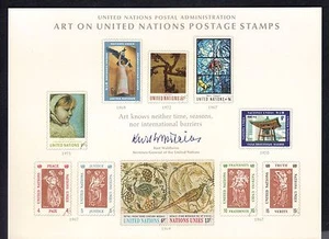 UN United Nations Souvenir Cards Scott #2 M NH 1972 Art On U.N.Postage Stamps - Bild 1 von 1