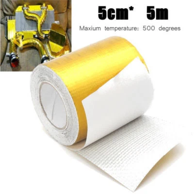 Car Fiberglass Roll Reflective High Temperature Heat Shield Wrap Protector Tape - Image 1 of 4