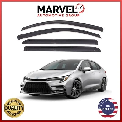 Visera de ventilación de ventana fuera de canal protector de lluvia deflectores para Toyota Corolla 2019-2024 Foto 1 de 3