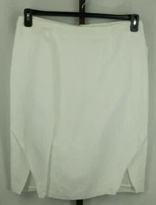 NY Collection Womens Ladies White Straight Skirt Size Large - Picture 1 of 4