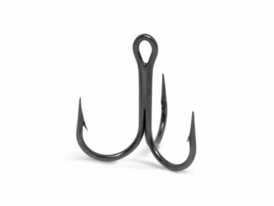 VMC 9651BN-X-SHORT ROUND-1XSTRONGTREBLE HOOK-BLACK NICKEL-VARIETY OF SIZES - Image 1 of 4