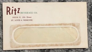 Ritz Soda Getränke Umschlag mit Fenster 60er Jahre St. Louis Missouri Vintage - Bild 1 von 6
