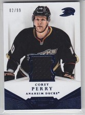 2013-14 PANINI DOMINION COREY PERRY JERSEY 02/99 #D-YY GAME USED BLUE Ducks