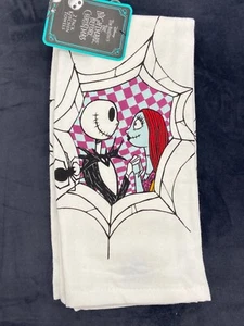 Nightmare Before Christmas Jack and Sally Web 2 Pack Kitchen Towels NWT - Picture 1 of 1