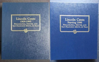 Juego de 2 álbumes de monedas de centavos Whitman Lincoln 1909-2025 P,D y San Francisco Foto 1 de 4