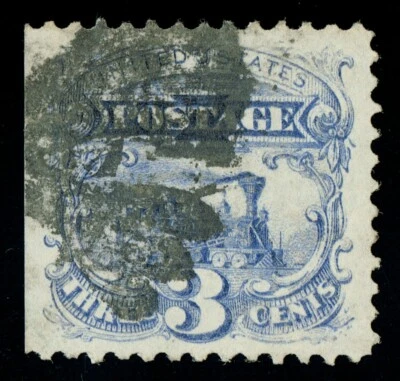 [st7147] USA 1869 Scott#114 with "shoo fly" fancy cancel from Evansville Indiana - Image 1 of 4