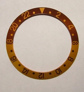 Bezel Insert 16753-5 brown/gold for Rolex 1/2 moon - Picture 1 of 1