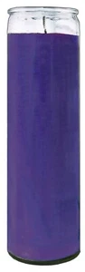 CANDLE GLASS JAR PLAIN PURPLE VELA MORADO BURNS 120 HOURS - Picture 1 of 1