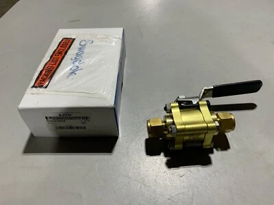 1x Swagelok B-63TS8 Brass 3-Piece 60 Series Ball Valve 1/4" NOS - Изображение 1 из 4