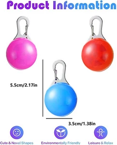 Luz LED para collar de perro de 3 piezas, etiqueta para collares de perro iluminada, clip LED para perro - Imagen 1 de 7