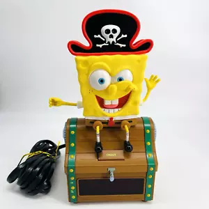 Vintage 2003 Spongebob Schwammkopf Schatztruhe Radiowecker - funktioniert! - Bild 1 von 15