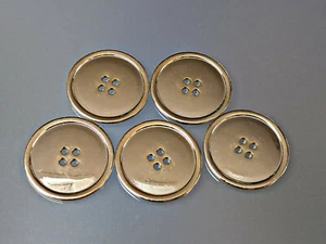 5x botones de metal noble - color dorado brillante - 22mm - Imagen 1 de 1