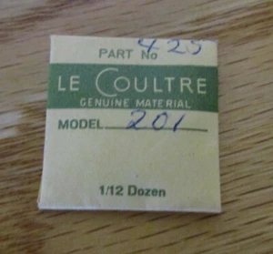 Le Coultre Model 201 Part 425 Repair Parts New Old Stock - Picture 1 of 2