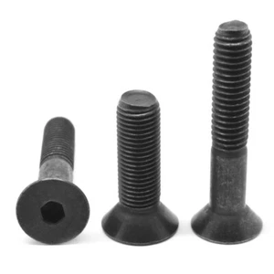 M12 x 1.75 x 45 MM (FT) Coarse Class 12.9 Socket Flat Hd Cap Screw Black - Picture 1 of 1