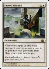 Sacred Ground 8th Edition PLD White Rare MAGIC THE GATHERING CARD ABUGames