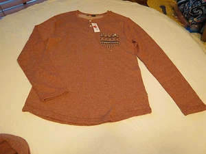Men's Volcom stone surf skate brand long sleeve shirt NEW M red heather medium - Picture 1 of 2