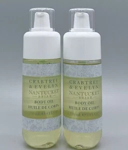 Crabtree & Evelyn Nantucket Briar Body Oil Huile De Corps 4 fl oz Lot of 2 - Picture 1 of 3
