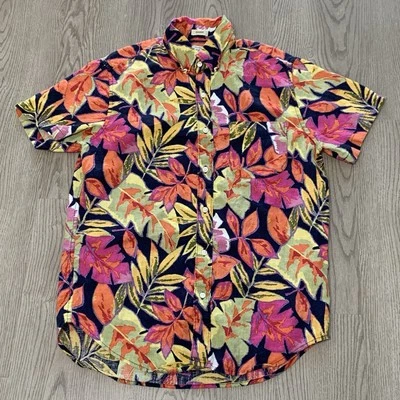 J. Crew 100% Linen Classic Button Up Shirt Multicolor Floral Short Sleeve Small - Image 1 of 4