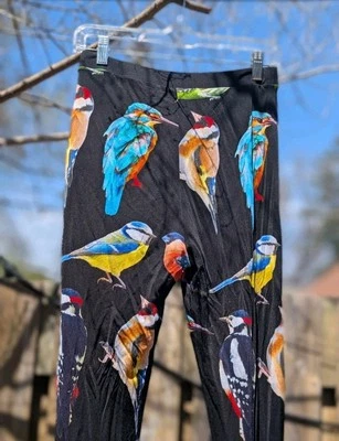 Stella McCartney Bird Print Stretch Flared Trousers 2023 Sz 42 (Italian)  - Image 1 of 4