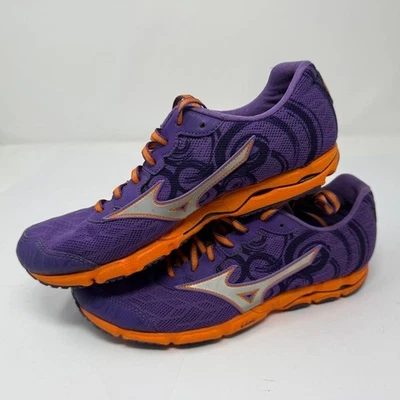 Женские кроссовки Mizuno Wave Hitogami 2 фиолетово-оранжевые размер 8 - Изображение 1 из 4