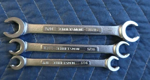 3 Craftsman Flare Nut Wrenches V Series 44173 44171 44174 USA great shape - Foto 1 di 11