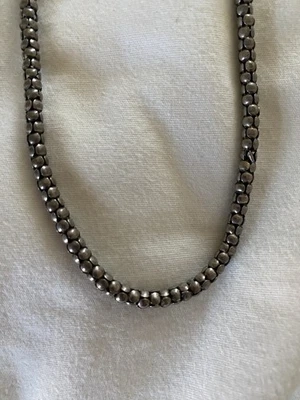 Silpada 17" Oxidized Sterling Silver Popcorn Style Chain Necklace N1106 Retired - Image 1 of 2