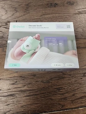 Owlet Dream Sock - Smart Baby Monitor - Foot Sensor to Track Heartbeat - MINT - Image 1 of 4