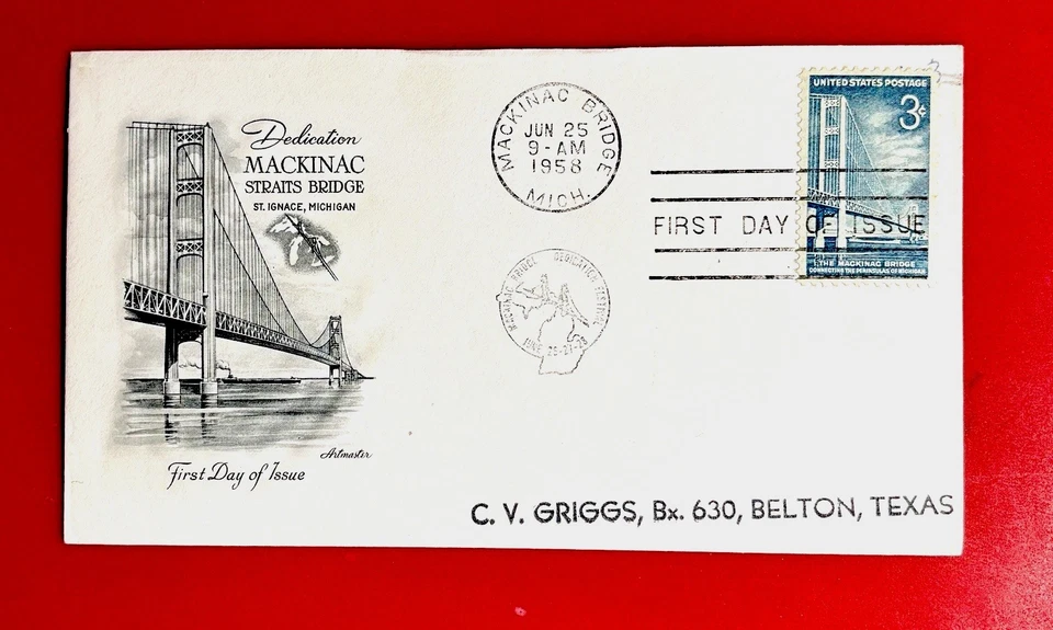 UNITED STATES SC#1109 MACKINAC BRIDGE DEDICATION ARTMASTER CACHET SINGLE NSA - Image 1 of 1