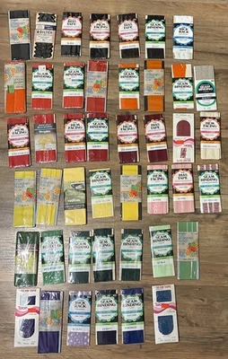 NEW Lot of 44 VTG Rick Rack Bias Seam Tape Binding Hem Facing Grosgrain Ribbon - Image 1 of 4