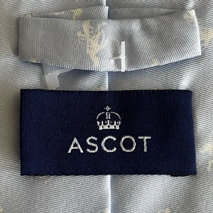 £45 THE ROYAL ASCOT HERRENKRAWATTE BLAU/WEISS JOCKEY & PFERDEDRUCK SEIDE HANDGEFERTIGT Y5 - Bild 1 von 6