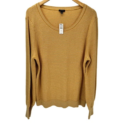 NUEVO Suéter Talbots Mujer XL Amarillo Mostaza Pullover Tejido Manga Larga COMFY Foto 1 de 4