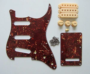 ST Schlagbrett Vintage Schildpatt mit cremefarbenen Tonabnehmerabdeckungen, Regler, Schalterspitze für Strat - Bild 1 von 2