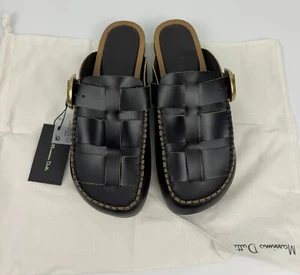 NEW Massimo Woven Leather Clog Shoe Sandal Sz 6.5 Brown 11514150700 Women’s - Picture 1 of 16