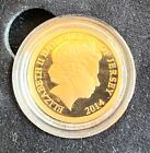 2014 goldfest £1 Jersey Münze Sovereign 22ct Münze verpackt