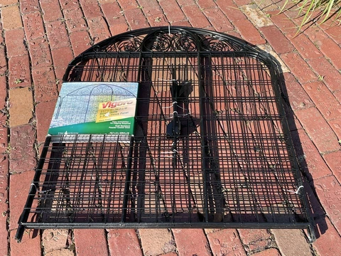 3 Vigoro Beaumont Panel Black Steel Garden Flower FENCE NEW GATE Architecture Cover
