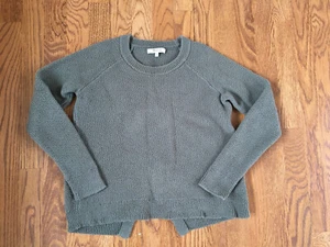 Madewell Province Waffle Knit Cross Back Pull Sweater Women's Size XXS Green - Picture 1 of 4